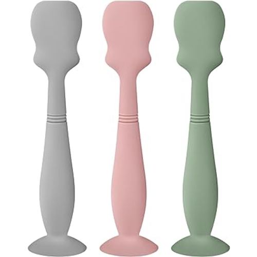Baby Diaper Cream Spatula Applicator Set - 2Pack Soft Silicone Baby Butt Paste Spatula (Sage/Blush/Gray, Large Size)