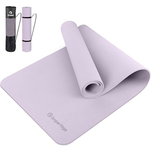 Gruper Yoga Mat Non Slip, Anti-Tear Workout Mat with Carrying Strap and Bag