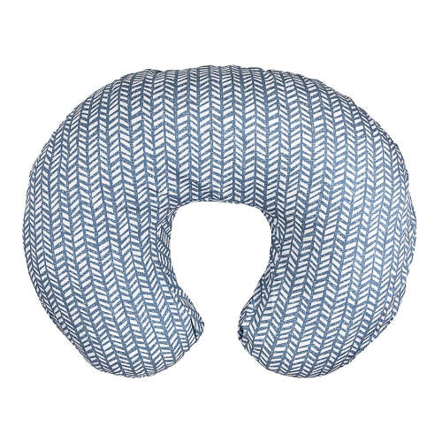 Boppy Original Support Nursing Pillow - Blue Herringbone in Blue