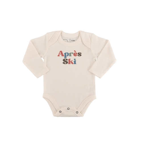 Baby Long Sleeve Graphic Bodysuit - Apres Ski | 100% Organic - Finn + Emma