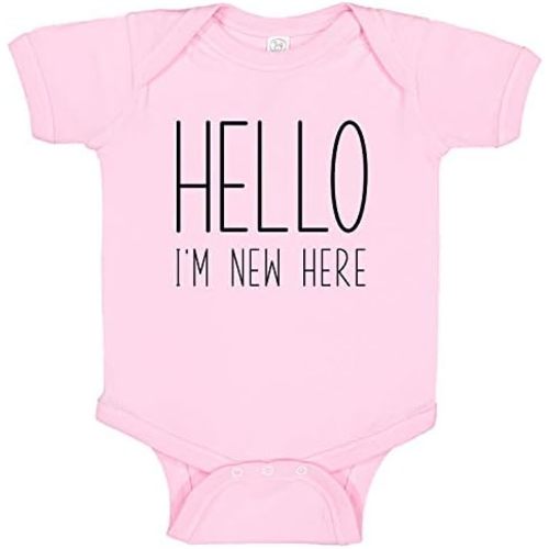 Ink Trendz Hello I'm New Here...Cute Baby Announcement One-Piece Bodysuit Romper