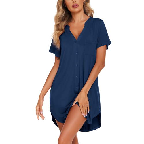 Avidlove Womens Nightgown Button Down Pajama Dress Sleepwear Maternity Night Shirts