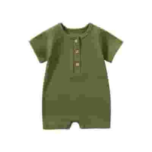 JGTDBPO Newborn Baby Girl Boy Clothes Summer Outfits Infant Short Sleeve Romper Jumpsuit Cotton Linen Solid Color T-Shirt Bodysuit Bodysuit Cute Newborn Clothes for Girl