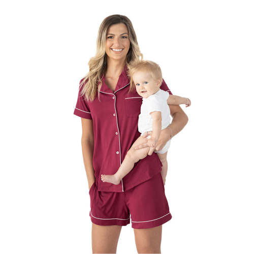 Clea Bamboo Classic Short Sleeve Pajama Set | Mist