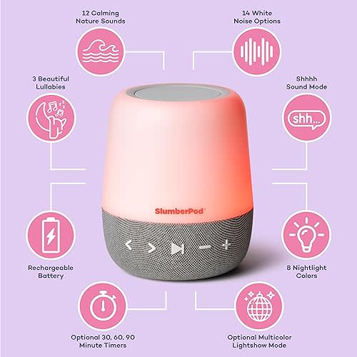 SlumberPod SlumberCalm 2-in-1 Sound Machine with Light for Kids