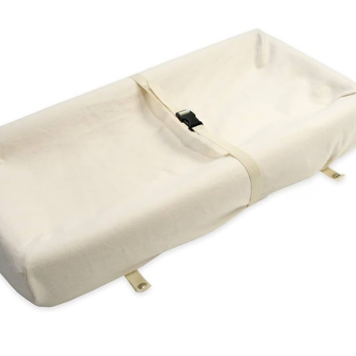 Naturepedic Organic Contoured Changing Pad Cover - Easy to Clean, Lightweight & Portable - Comfort 2-Sided and 4-Sided Baby Diaper Changing Pad Cover - 16" x 31"