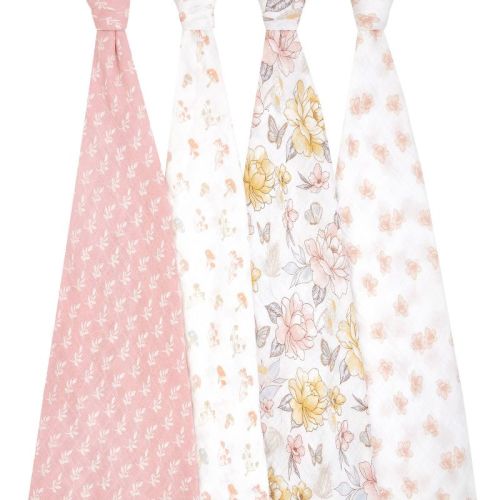 Aden + Anais Essentials Organic Swaddle Blanket -outdoors - 4pk