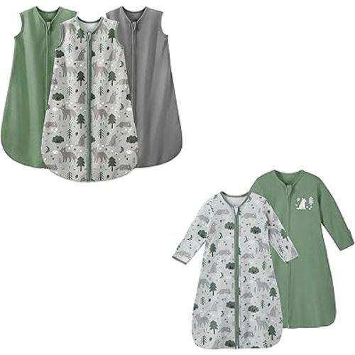 Yoofoss Baby Sleep Sack 6-12 Months Wearable Blanket for Babies 100% Cotton 2-Way Zipper TOG 0.5 Toddler Sleeping Sack