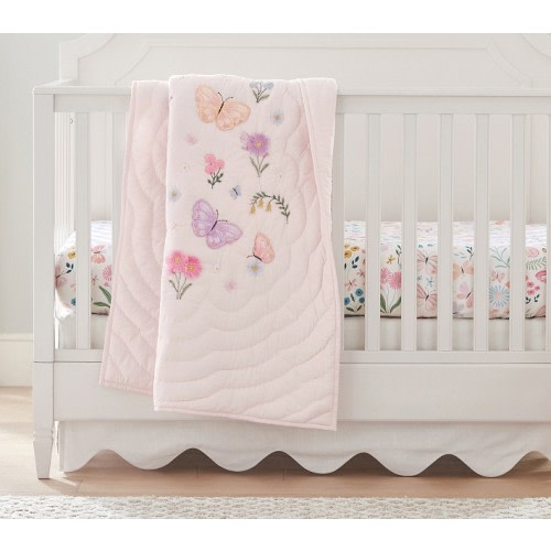 Wildflower Butterfly Baby Quilt