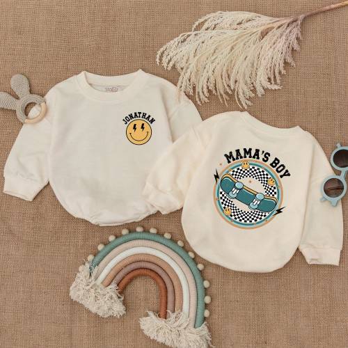 Mama&#39;s Boy Baby Bubble Romper, Baby Boy Outfit, Baby Bodysuit, Baby Boy Clothes, Baby Shower Gift Boy, Baby Gift