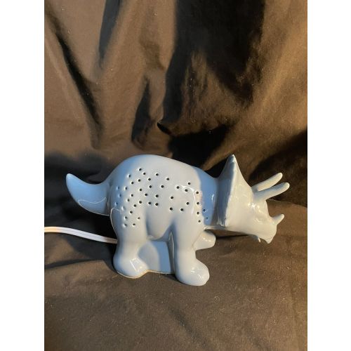 Pillowfort Blue Dinosaur Ceramic Children’s Table Nightlight Lamp