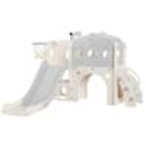 SEEUTEK 8-in-1 Toddler Slide Playset-Basketball Hoop, Telescope and Climber, Indoor/Outdoor Playground for Kids 1-3 BZ-1866-new-1