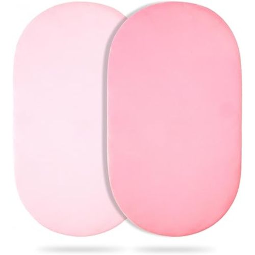 Littogoose Bassinet Sheets (2-Pack), Soft Breathable Fitted for Bassinet Mattress, Ideal for Boys Girls