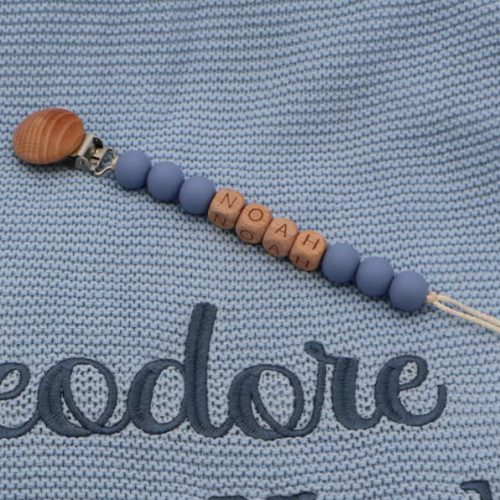 Personalized pacifier clip