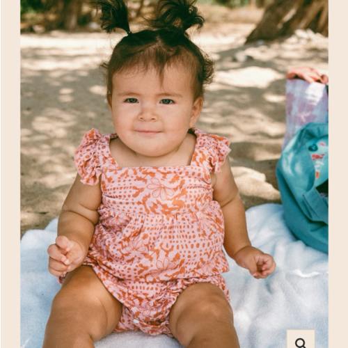 Pink Naupaka shell romper