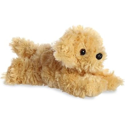 Aurora® Adorable Mini Flopsie™ Ginny Goldendoodle™ Stuffed Animal - Mini Companions Ready for Playful Adventures - for Kids All Ages, Toddlers, Adults, and Families - Gold 8 Inches