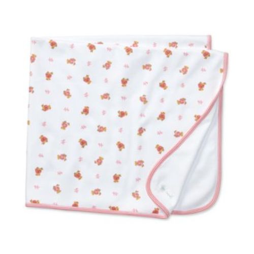 Baby Girls Reversible Polo Bear Blanket