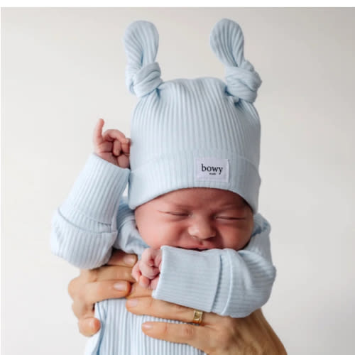 Double Knot Beanie - Powder Blue