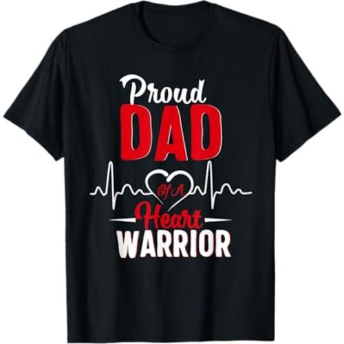 Proud Dad of a Heart Warrior CHD Awareness shirt gift T-Shirt