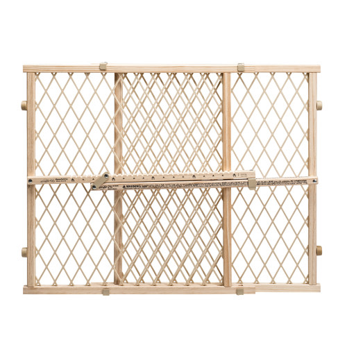 Evenflo Position & Lock Value Adjustable Wood Baby Gate, (Natural), Fits Openings 26 - 42 in. Wide
