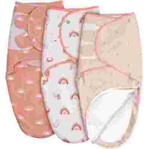 Gllquen Baby 3-Pack Swaddles with Zipper 0-3 Months Newborn Swaddle Sack, Wearable Blankets Wrap for Baby Girls Boys, Sunrise