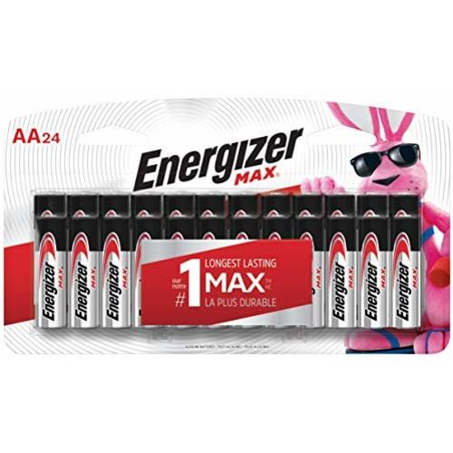 Energizer AA Batteries (24 Count), Double A Max Alkaline Battery - 24 Count (Pack of 1) - AA Battery