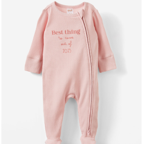 Organic Pointelle Zip All In One Romper