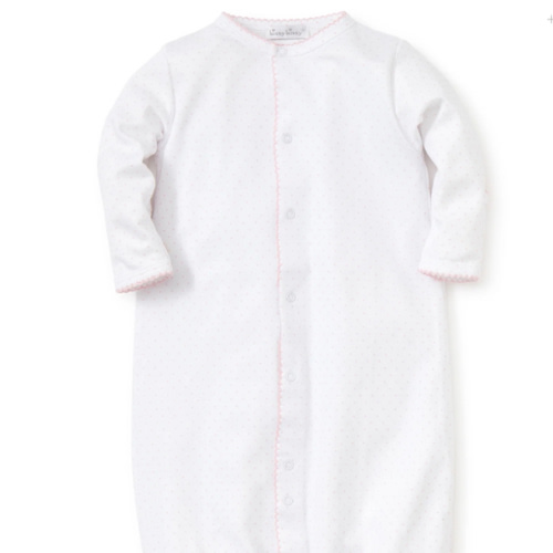 White/Pink New Kissy Dots Print Converter Gown