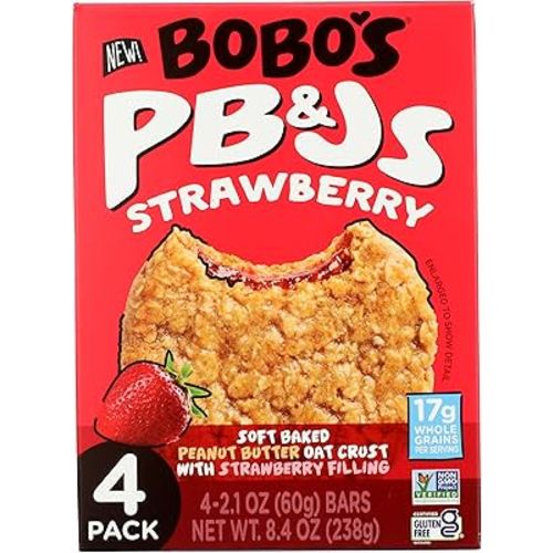 Bobos Oat Bars Bars PB&Js Strawberry 4Pk 8.4 OZ