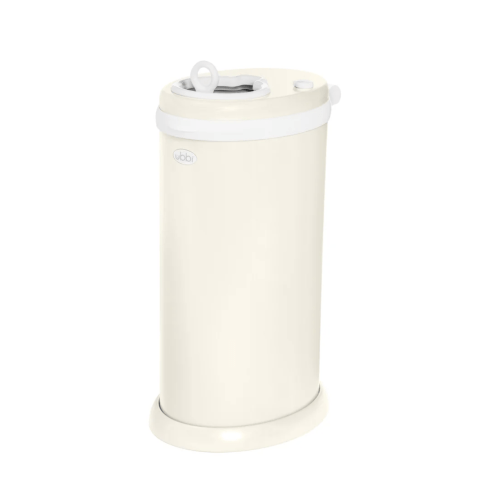 stainless steel diaper pail - matte ivory