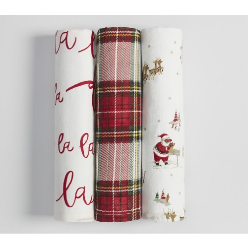 My First Christmas Organic Muslin Swaddle Set