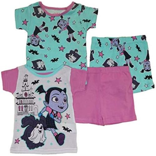 Disney Girls' Toddler Vampirina 4-Piece Cotton Pajama Set