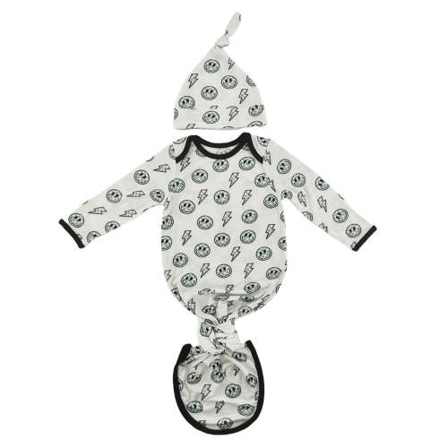 Electric Checkered Sleep Gown Set