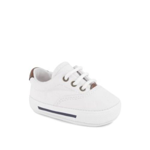 Baby White Lace-Up Shoes - 3M