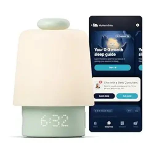 Hatch Baby Sound Machine, Night Light | Hatch Baby Model | Sleep Support | Registry Essential, Routine Builder, Time-to-Rise Alarm Clock, White Noise, Nursery Stories, Toddler Kids (Wi-Fi), Mint