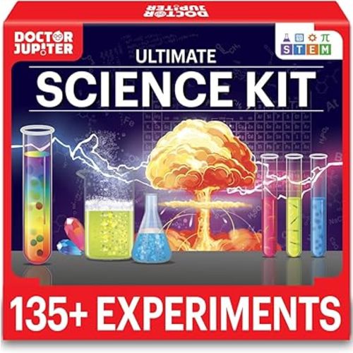 Doctor Jupiter Science Kit for Kids Ages 8-9-10-11-12-13-14| Christmas, Birthday Gift Ideas for Boys & Girls 8+ Years Old | STEM Toy with 135+ Experiments| Learning & Educational Kits