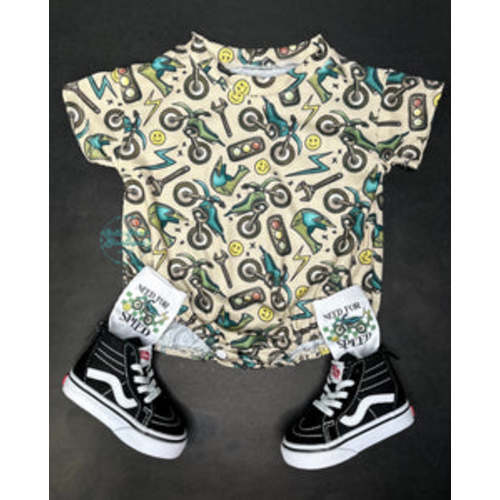 Dirt bike oversized t-shirt romper (FINAL SALE) – Bella-Breez Boutique