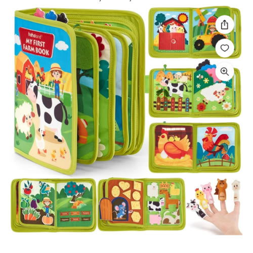 1Pcs Busy Book Montessori Board for 2yro Toddlers Toy Gift, Educational Quiet Activity Sensory Board