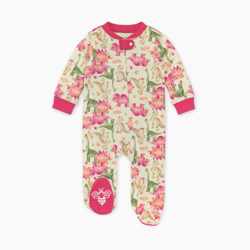 Burt's Bees Baby Organic Sleep & Play Footie Pajamas - Dino Friends, Newborn