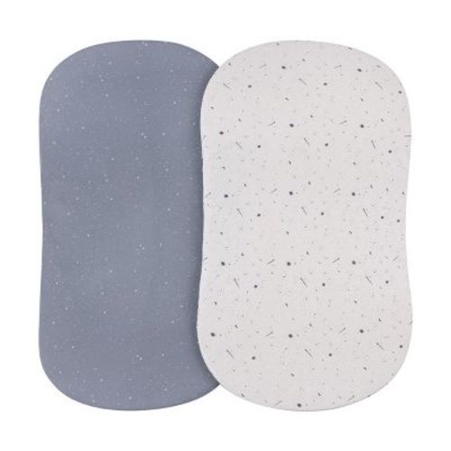 Ely's & Co. Baby Fitted Bassinet Sheet 100% Combed Jersey Cotton For Baby Boy 2 Pack