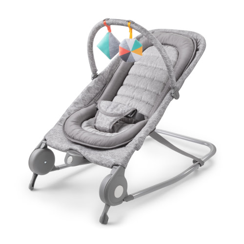 Summer Infant 2-in-1 Infant Bouncer & Rocker Chair Duo- Light Gray Tweed