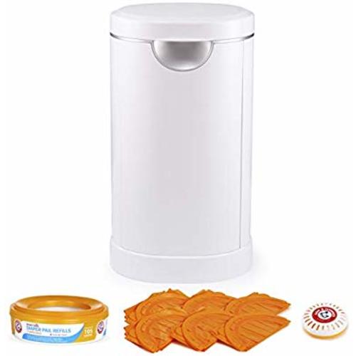 Munchkin Diaper Pail Baby Registry Starter Set, Powered by Arm & Hammer, 1 Month Refill Supply