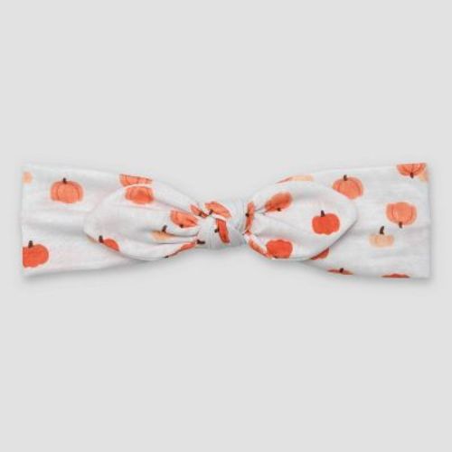 Carter's Just One You® Baby Girls' Halloween Pumpkin Headwrap - Orange/White 0-12M