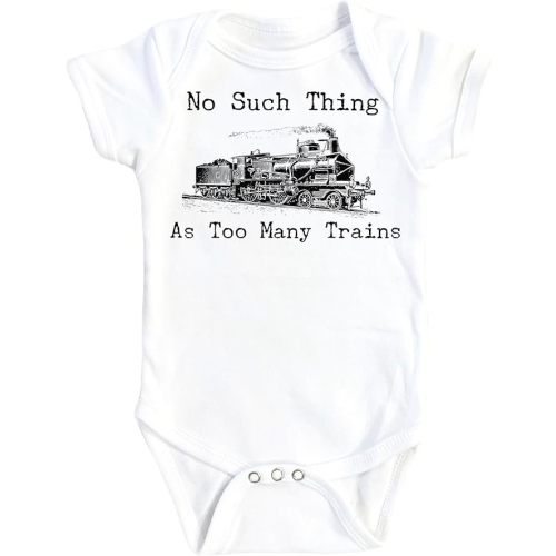 Train Too Many - Baby Boy Girl Clothes Infant Bodysuit Funny Cute Newborn