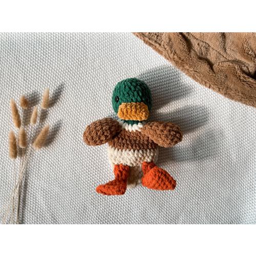 Mallard Duck lovey | Crochet Snuggler | Boho Baby | Toddler Gift
