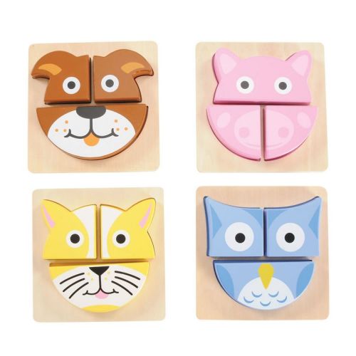 Guidecraft Puzzle Buddies - Set Of 4