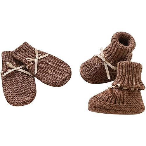LAWKUL Baby Outfit Cotton Knit Newborn Infant Romper Knitted Longsleeve Sweater Clothes With Warm Hat Set Toddler Boy Girl