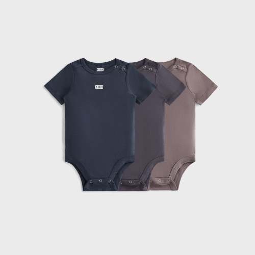 Kith Baby Palette 3-Pack Bodysuit - Battleship
