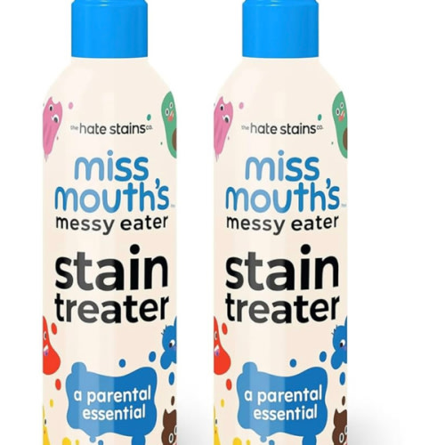 Miss Mouth's Messy Eater Stain Treater Spray - 4oz 2 Pack Stain Remover - Newborn & Baby Essentials - No Dry Cleaning Food, Grease, Coffee Off Laundry, Underwear, Fabric