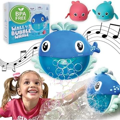 Whale Bath Toy Bubble Bath Toy & Bath Bubble Maker | Bath Bubble Machine for Kids Bubble Bath | Pool Toys & Toddler Bath Toys Fun | Bubble Machine Enchantment, Musical Toys & Toddler Toys